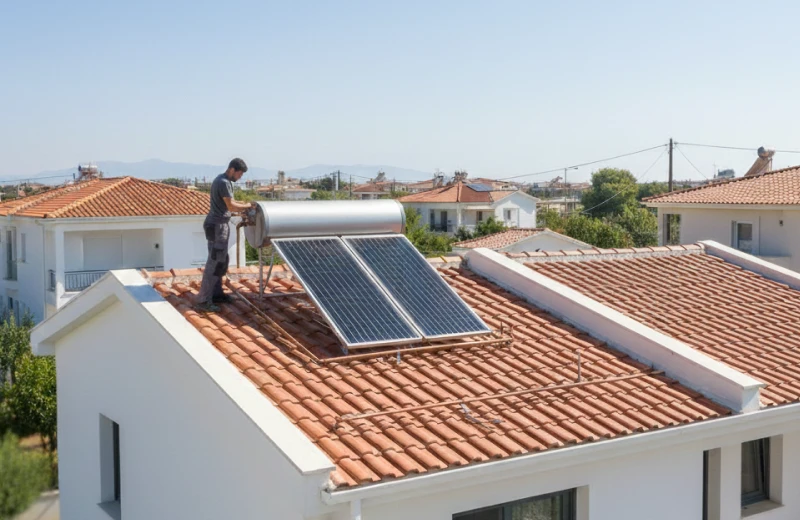 Ηλιακός θερμοσίφωνας σε κατοικία στη Θεσσαλονίκη μέσω του προγράμματος Εξοικονομώ 2025